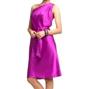 BANANA republic VINTAGE! LIMITED EDITION COLLECTION Magenta Silk Dress! 4